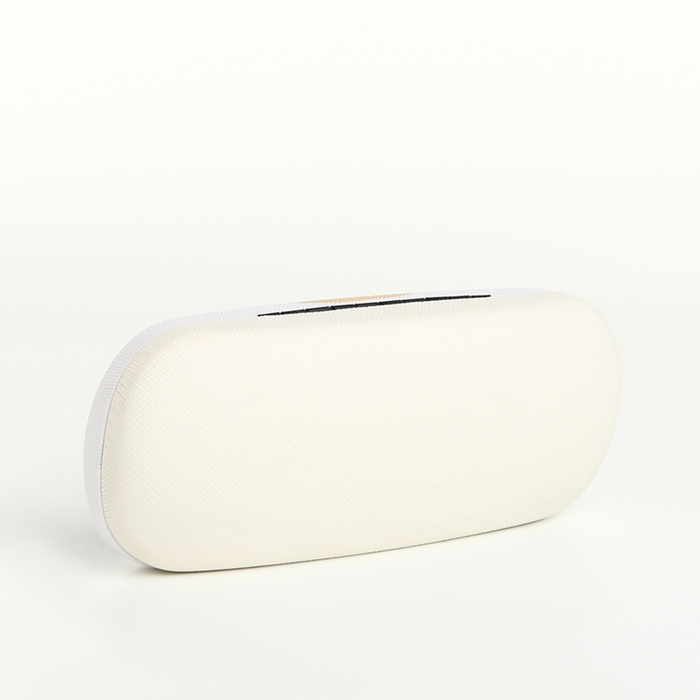 Футляр для очков на хлопушке, длина 16 см, цвет белый Футляр для очков на хлопушке, длина 16 см, цвет белый