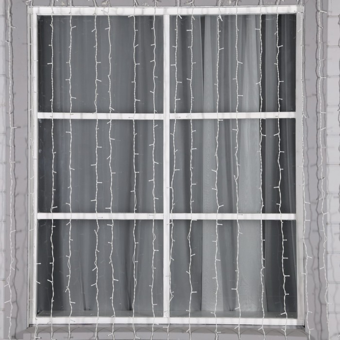 Гирлянда &laquo;Занавес&raquo; 2 &times; 3 м, IP44, УМС, белая нить, 760 SMD-LED, свечение белое, 220 В