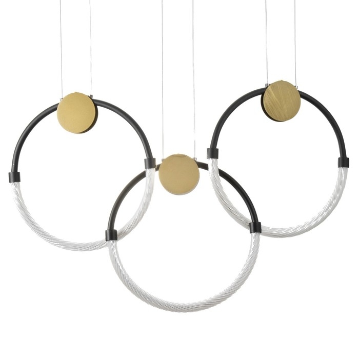 Светильник BayerLux Светильник BayerLux "Олендал" LED 45Вт черно-золотой 62х5х44-150 см