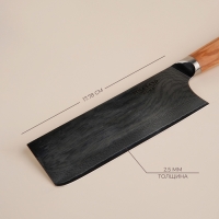 Нож кухонный SL Home «Оливия», топорик, лезвие 17,78 см, дамасская сталь, цвет коричневый Нож кухонный SL Home «Оливия», топорик, лезвие 17,78 см, дамасская сталь, цвет коричневый