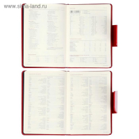 Ежедневник недатированный А5, 160 листов Prestige, твёрдая обложка, искусственная кожа, магнитный хлястик, красный