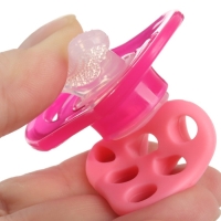 Прорезыватель силиконовый &laquo;Для передних зубов&raquo;, цвет розовый, с колпачком, двусторонний, Крошка Я
