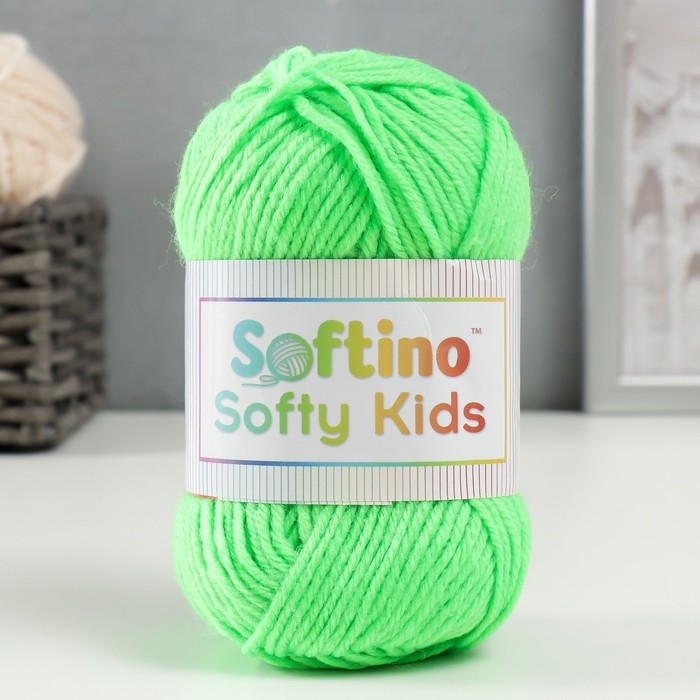 Пряжа 100% акрил "Softy Kids" 90м &plusmn;5м 50 гр цвет 40 фисташка
