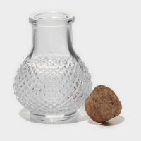 Набор баночек стеклянных для специй с пробковой крышкой Доляна &laquo;Парфе&raquo;, 50 мл, 5,5&times;7 см, 12 шт