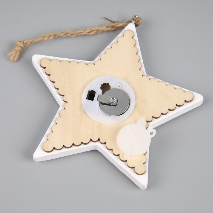 Ёлочная игрушка &laquo;Дед Мороз&raquo;, от батареек, свечение тёплое белое