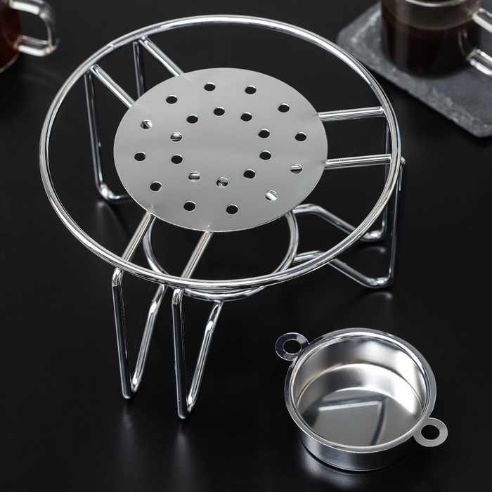 Подставка для чайника со свечкой Доляна &laquo;Романтика&raquo;, 15,5&times;15,5&times;10 см