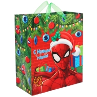 Пакет подарочный "С Новым годом!", 23х27х11.5 см, упаковка, Человек-паук Пакет подарочный "С Новым годом!", 23х27х11.5 см, упаковка, Человек-паук