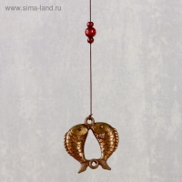 Музыка ветра металл, дерево "Карпы" 4 трубки 5 колокольчиков 62х9,5 см