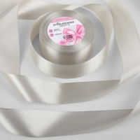 Лента атласная, 40 мм &times; 23 &plusmn; 1 м, цвет светло-серый №179