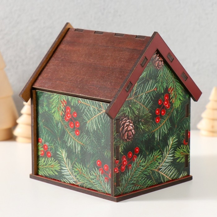 Чайный домик "Happy new Tea" 10,5х9,5х12 см