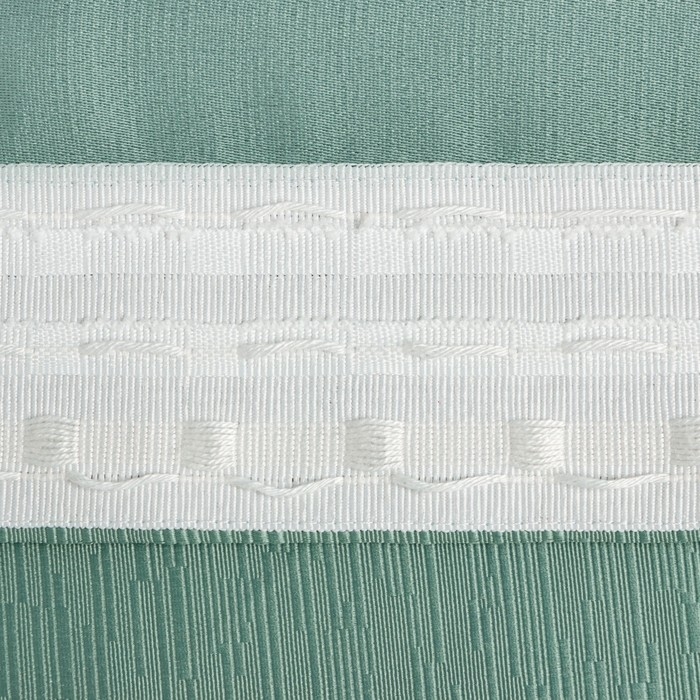 Штора портьерная Этель "Фактура"цв.светло-зеленый,на шторн.ленте 145*265 см,100% п/э