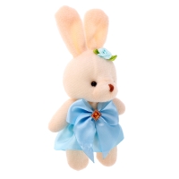 Мягкая игрушка &laquo;Зайка юбка с бантом&raquo; на брелоке, цвета МИКС