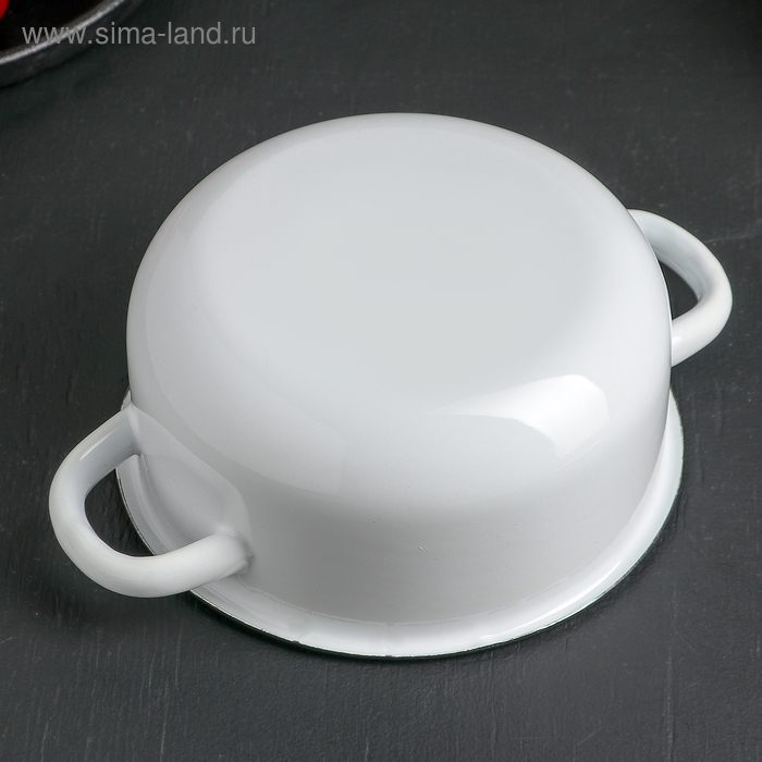 Кастрюля эмалированная, 1,5 л, цвет белый Кастрюля эмалированная, 1,5 л, цвет белый