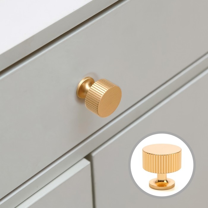 Ручка кнопка CAPPIO PK326, d=28 мм, цвет золото Ручка кнопка CAPPIO PK326, d=28 мм, цвет золото