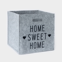 Корзина для хранения Sweet Home, 30&times;30&times;30 см, цвет серый