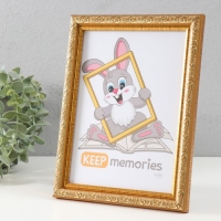 Фоторамка пластик "Винтаж" 15х21 см, золото Фоторамка пластик "Винтаж" 15х21 см, золото