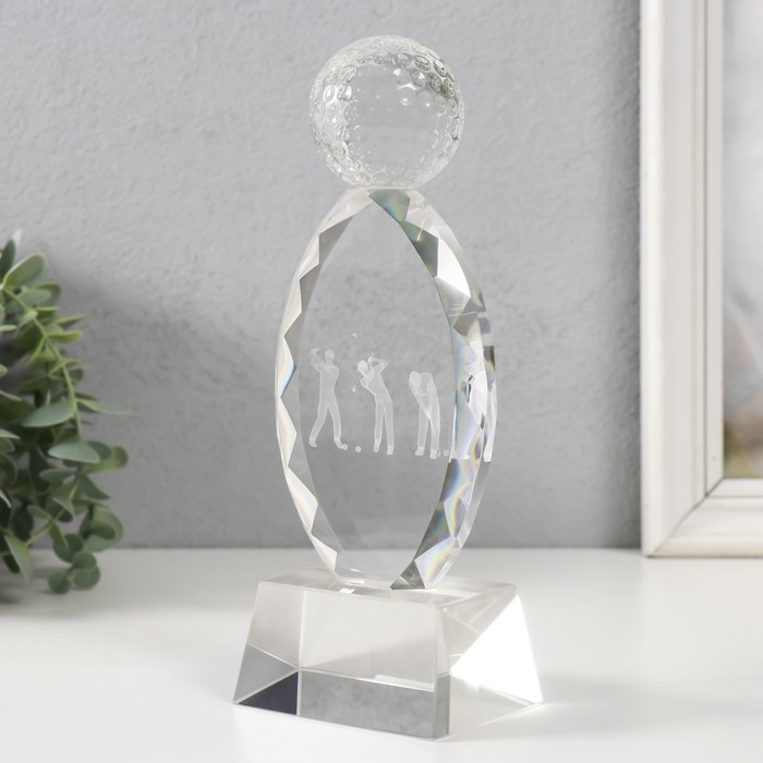 Сувенир стекло Сувенир стекло "Стела наградная. Гольф" 8х6х20,5 см