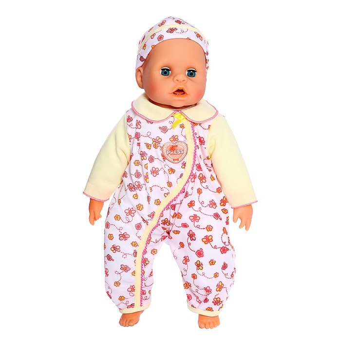 Интерактивный пупс &laquo;Крошка&raquo;, 4 функции, звук, двигается язык, растут зубки, цвет жёлтый