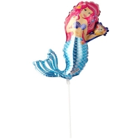 Шар фольгированный 14" &laquo;Русалочка с ракушкой&raquo;, для палочки