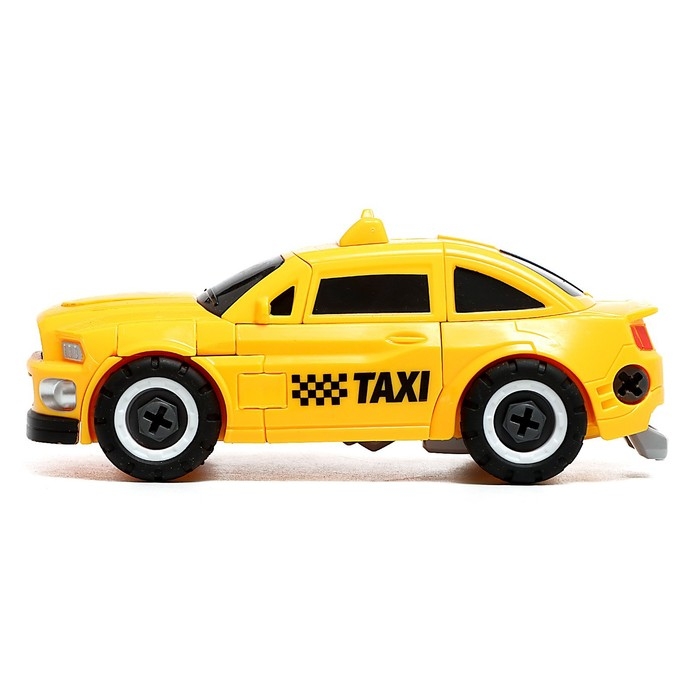 Конструктор винтовой &laquo;Такси&raquo;, 2 в 1 робот-машина