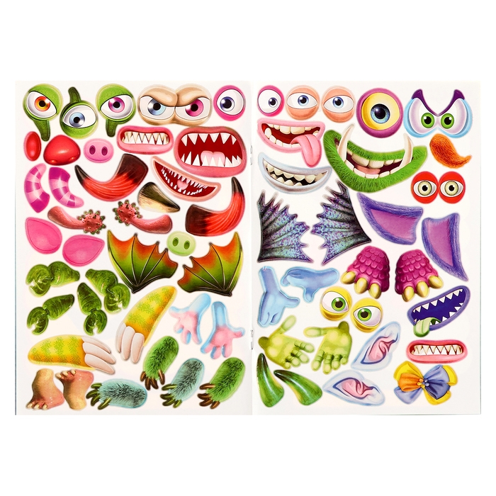 Книжка с наклейками. Создай своего монстрика. Одноглазенько Книжка с наклейками. Создай своего монстрика. Одноглазенько