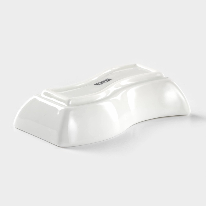 Блюдо фарфоровое Wilmax, 9,5&times;5,5 см, цвет белый