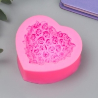 Молд силикон "Сердце из роз" 3х7,3х6,7 см Молд силикон "Сердце из роз" 3х7,3х6,7 см