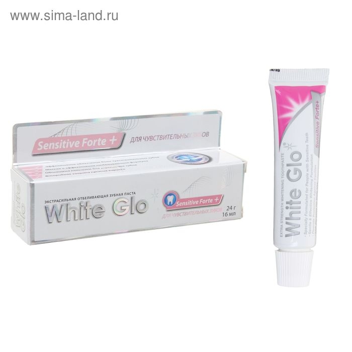 Отбеливающая зубная паста White Glo для снижения чувствительности зубов, 24 г Отбеливающая зубная паста White Glo для снижения чувствительности зубов, 24 г