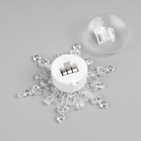 Светодиодная игрушка на липучке &laquo;Снежинка&raquo; 11 см, батарейки LR44х3 (в комплекте), свечение мульти