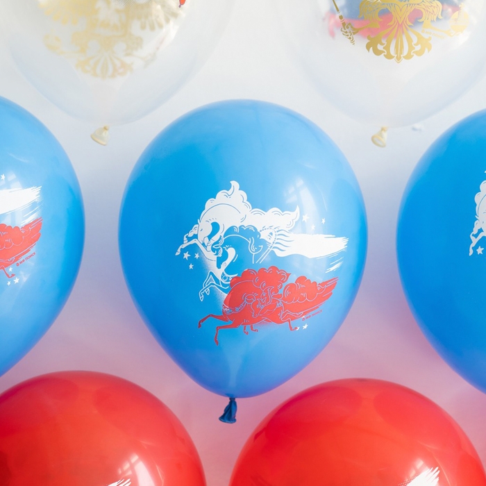 Шар латексный 12" &laquo;Россия&raquo;, набор 25 шт., МИКС