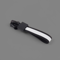 Бегунок автоматический светоотражающий для молнии &laquo;Трактор&raquo;, №5, 10 шт, цвет чёрный