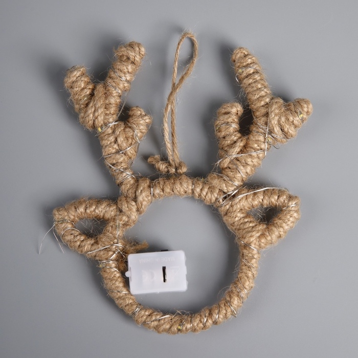 Светодиодная фигура «Олень» 14х11х1 см, 20 LED, батарейки AG13x3 (в комплекте), свечение теплое белое Светодиодная фигура «Олень» 14х11х1 см, 20 LED, батарейки AG13x3 (в комплекте), свечение теплое белое