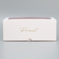 Коробка для капкейков, кондитерская упаковка двухсторонняя, 6 ячеек &laquo;Розы&raquo;, 25 х 17 х 10 см