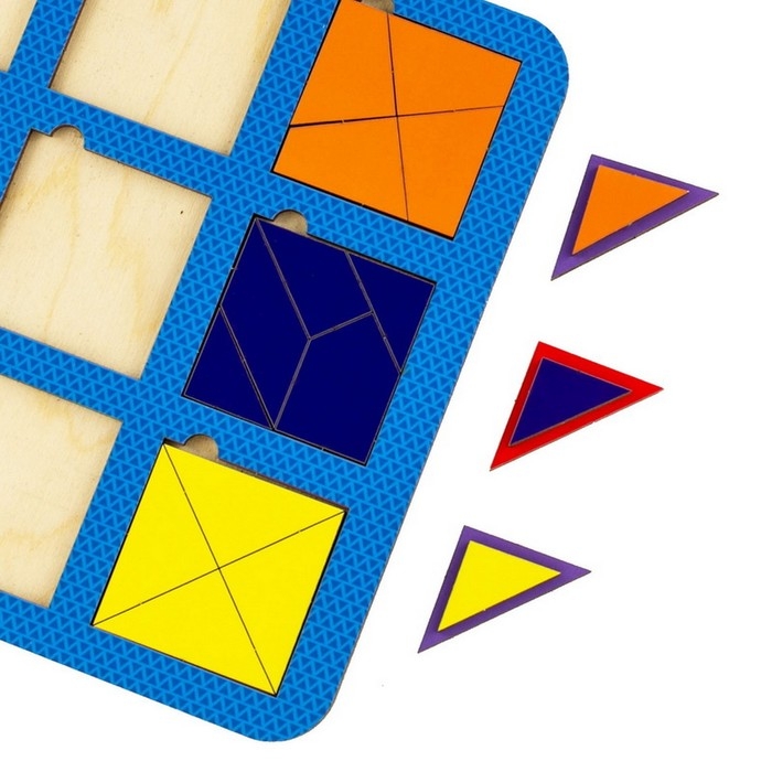 Рамка-вкладыш «Квадраты», дроби, 12 шт., № 2, МИКС Рамка-вкладыш «Квадраты», дроби, 12 шт., № 2, МИКС