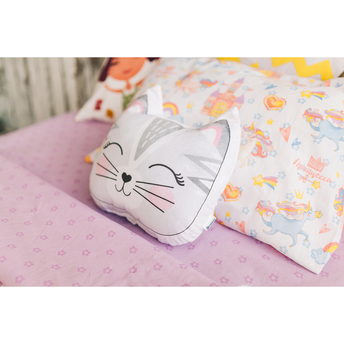 Подушка декоративная Крошка Я «Киса», 35х32 см, велюр, 250гр/м2 Подушка декоративная Крошка Я «Киса», 35х32 см, велюр, 250гр/м2