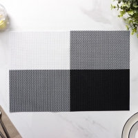 Салфетки сервировочные на стол Доляна &laquo;Настроение&raquo;, 4 шт, 45&times;30 см, цвет бело-чёрный