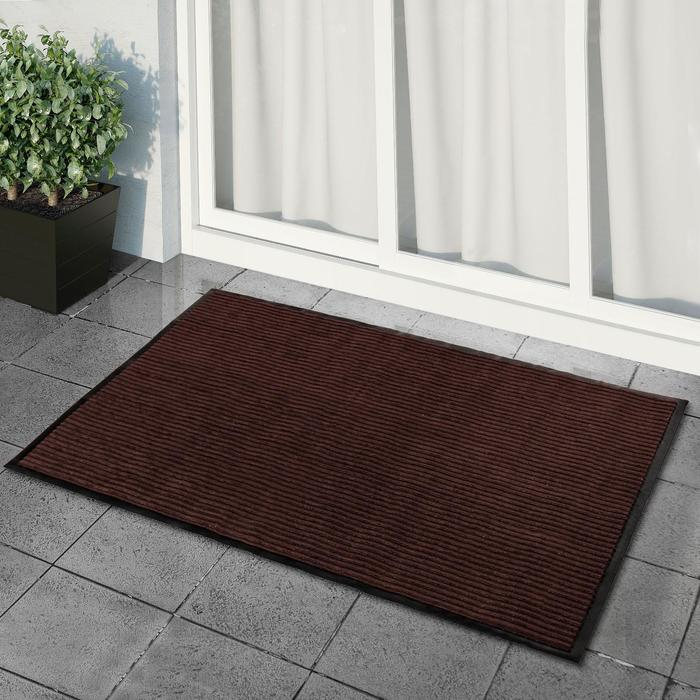 Коврик придверный влаговпитывающий, ребристый, &laquo;Стандарт&raquo;, 120&times;180 см, цвет коричневый
