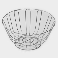 Фруктовница Доляна, 23&times;23&times;11 см, цвет хром