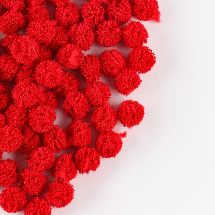 Набор деталей для декора &laquo;Бомбошки&raquo;, 100 шт., размер одной шт. &mdash; 1 см, цвет красный