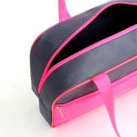 Сумка спортивная женская, TEXTURA, маленький размер, цвет серый/розовый