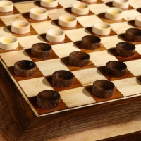 Настольная игра 2 в 1 &laquo;Звезда 9&raquo;: 50х25 см, ручная работа, массив ореха, Иран