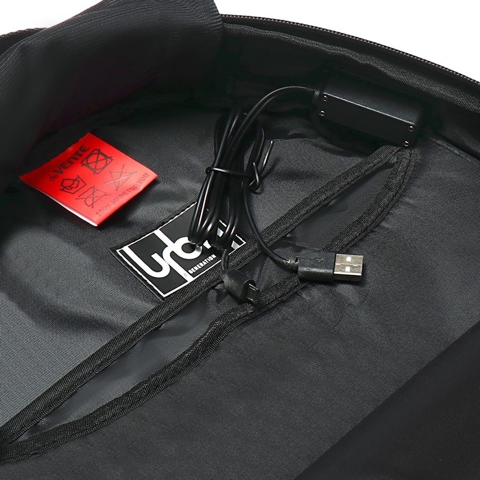 Рюкзак молодежный 39 х 30 х 17, эргономичная спинка, deVENTE Label 19L, + usb Gravity 7032438