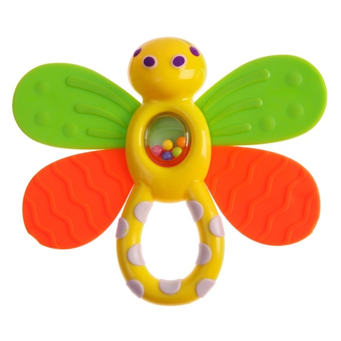 Погремушка &laquo;Бабочка&raquo;, с эластичными элементами, Крошка Я