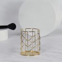 Органайзер - подставка для хранения маникюрных/косметических принадлежностей, d = 8 × 10 см, цвет золотистый Органайзер - подставка для хранения маникюрных/косметических принадлежностей, d = 8 × 10 см, цвет золотистый