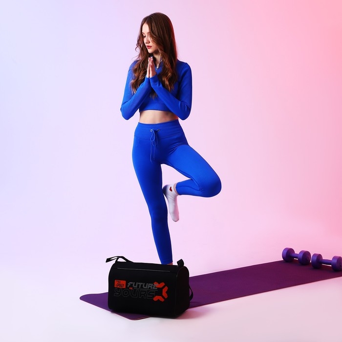 Сумка спорт Сумка спорт "Надписи", 40*24*21, отд на молнии, черный