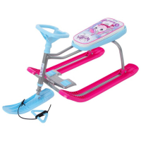 Снегокат &laquo;Тимка спорт 1 Единорог&raquo;, ТС1-М/ЕР, цвет голубой/серый/розовый