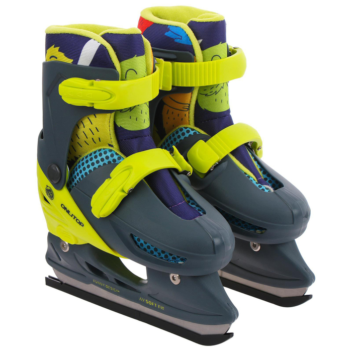 Коньки детские раздвижные ONLITOP &laquo;Монстрики&raquo;, р. 30-33