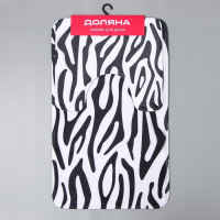 Коврики для ванной и туалета Доляна &laquo;Зебра&raquo;, 2 шт: 40&times;45 см, 50&times;80 см