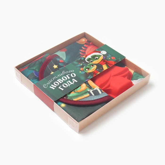 Набор подарочный Этель "Счастливого года": полотенце 40х70 см., форма для выпекания, прихватка