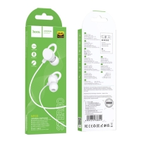 Наушники Hoco M103, проводные, вакуумные, микрофон, 1.2 м, белые Наушники Hoco M103, проводные, вакуумные, микрофон, 1.2 м, белые